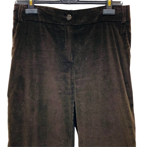 Armani Collezioni Brown Corduroy or Velvet Straight Leg Dress Pants, 6 - Picture 4 of 9